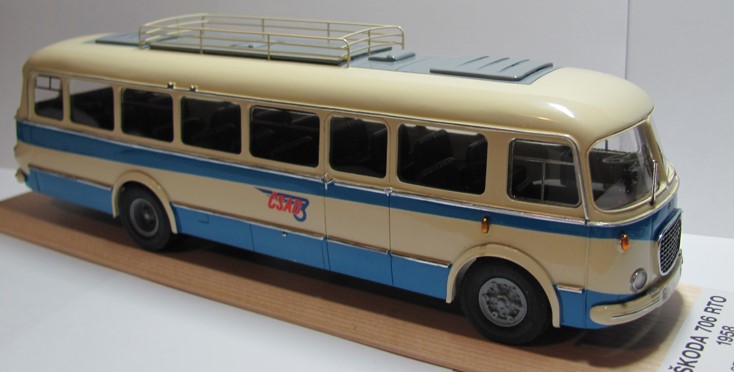 1:43 HB model Škoda 706 RTO CAR - linkový bouchací dveře ČSAD 1958 | RK ...