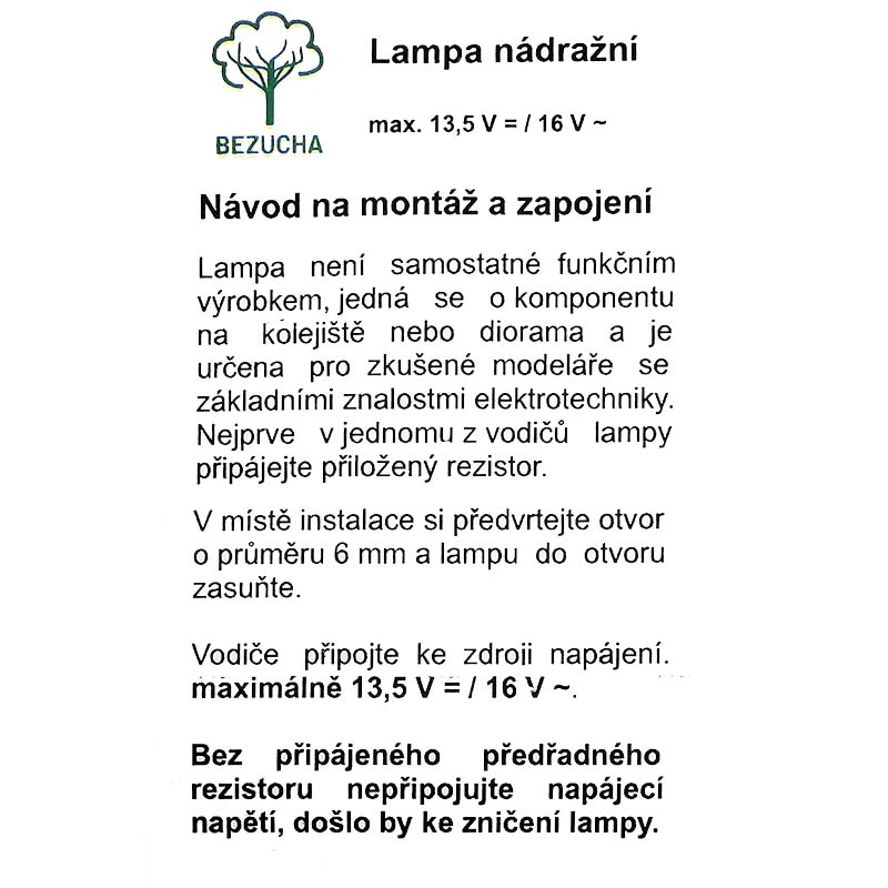 TT RB 612 Lampa nádražní ocelová stupačky 100mm bílá LED