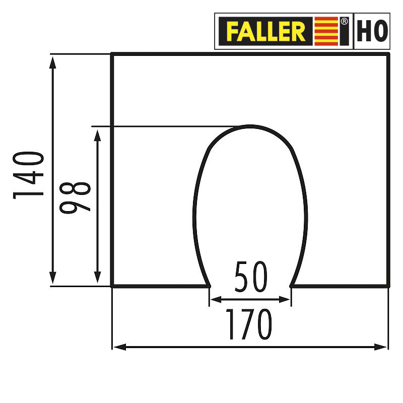 H0 Faller 170830 tunelový portál jednokolejný