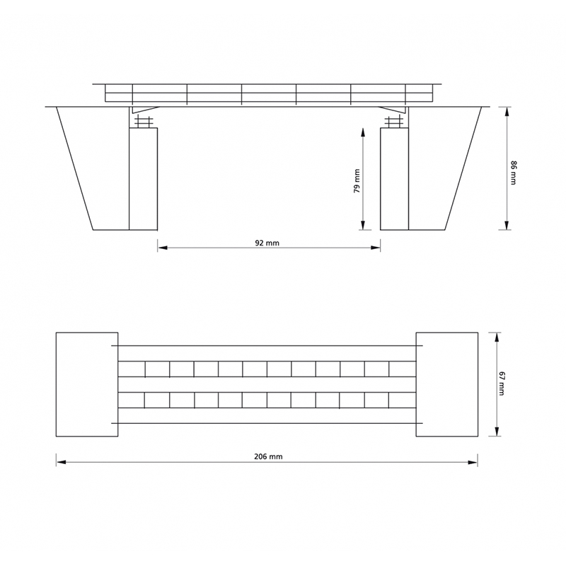 H0 Auhagen 11428 Podjezd 206mm