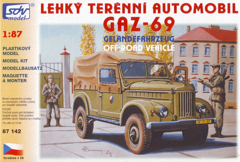 H0 SDV 87142 GAZ-69 ČSLA 