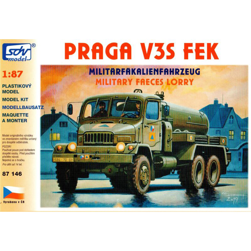 H0 SDV 87146 Praga V3S FEK vojenský