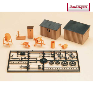 H0/TT Auhagen 42571 Stavba toaleta, míchačka