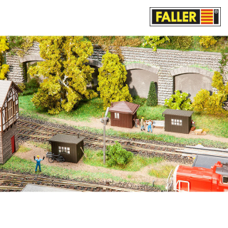 H0 Faller 120272 Drážní domky 3ks