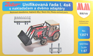 H0 MM 13571 Zetor unifik. řada I. s nakladačem