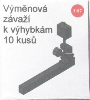 H0 MNM Výměnová závaží výhybek (10ks)