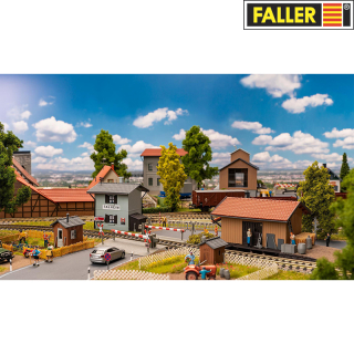 H0 Faller 190141 Set na železničním přejezdu