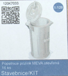 TT MNM popelnice pozink MEVA otevřená (16ks)