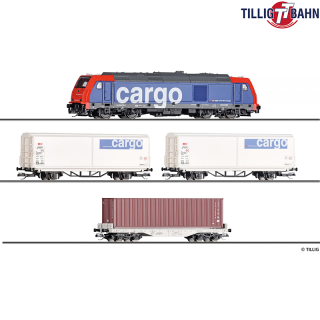 TT Tillig 01501 set TRAXX+3x nákladní vůz, koleje a regulátor