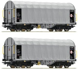 H0 ROCO 6600144 set dvou plachtových vozů ČD