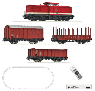 H0 Roco 5110009 z21 start Digitální sada: Dieselová lokomotiva BR 110 s nákladním vlakem, DR