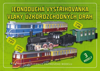 Vystřihovánka 125 Jednoduchá vystřihovánka vlaky úzkorozchodných drah