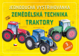 Vystřihovánka 124 Vystřihovánky tří modelů zemědělské techniky, klasických traktorů.