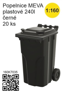 N MNM Popelnice MEVA plastová 240l černá (20ks)
