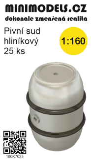 N Minimodels 1607023 Pivní sud hliníkový 25 ks