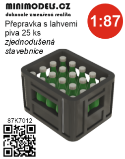 H0 Minimodels 871012 Přepravky s lahvemi na pivo (25 ks)
