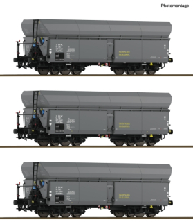 H0 Roco 6600325 3-dílný set Souprava vozů samovýsypných vozů Fads/Wap ČSD
