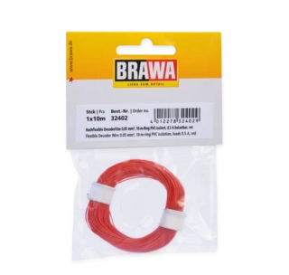 BRAWA 32402 Kabel 0,05x10m červená