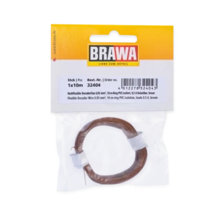 BRAWA 32404 Kabel 0,05x10m hnědá