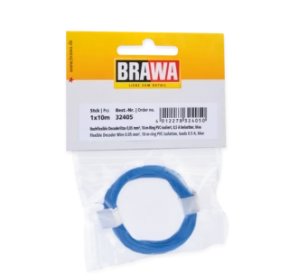 BRAWA 32405 Kabel 0,05x10m modrá