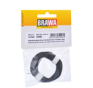 BRAWA 32408 Kabel 0,05x10m černá