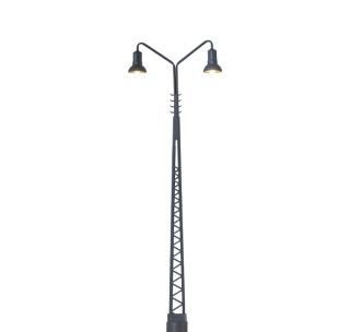 H0 Brawa 84019 Světlo na příhradovém stožáru německé, objímka, LED
