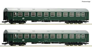 H0 Roco 6200222 2x Rychlíkový vůz Y/B70 B 2.třídy ČD
