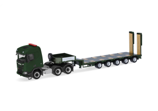 H0 Herpa 747332 Tahač Scania CR 20 České armády s návěsem pro přepravu těžké bojové techniky