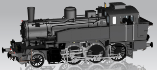 H0 PIKO 50750 parní lokomotiva řady 335.1 ČSD Ep. III, ex 91.3, DCC zvuk
