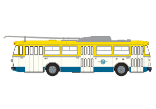H0 Brekina 61357 Trolejbus Škoda 9Tr, 1962, Mariánské Lázně