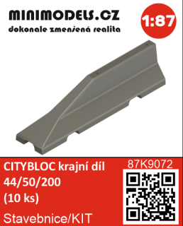 H0 Minimodels 9072 CITYBLOC krajní 44/50/200 (10 ks)