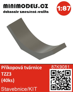 H0 MNM Příkopová tvárnice TZZ3 (40ks)