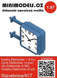 H0 Minimodels 9042 hodiny Elektročas 1 4 ks