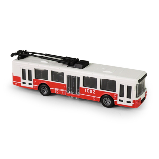 Rappa 26090 Trolejbus 16cm, otevírací dveře, červený