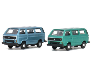 N MiNis LC4347 - VW T3 2ks Set Bus zelená + modrá (Metallic Serie)