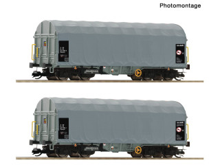 TT Roco 6680025 Sada 2 plachtových vozů Shimmns, ČD/AAE Cargo