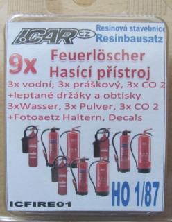 H0 ICAR FIRE01 Hasicí přístroje