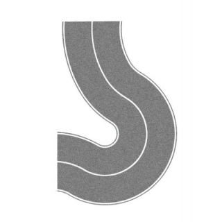 H0 Noch 60704 Zatáčky beton 2ks 8cm