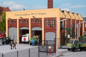 H0 Auhagen 11451 vozovna, garáže, dílna