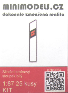 H0 Minimodels 9054 Silniční směrový sloupek bílý (25ks)