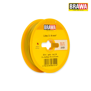 BRAWA 3151 Kabel 0,14x25m žlutý