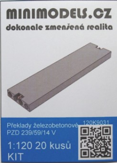 TT MNM Překlady železobetonové PZD239/59/14 V (20ks)